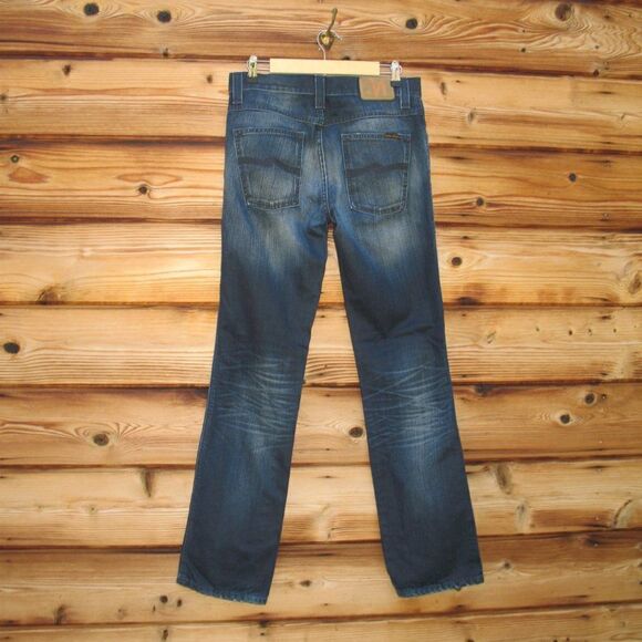 Nudie Jeans Slim Jim Used Blue Coated Jeans 32 X 33 - Picture 6 of 11